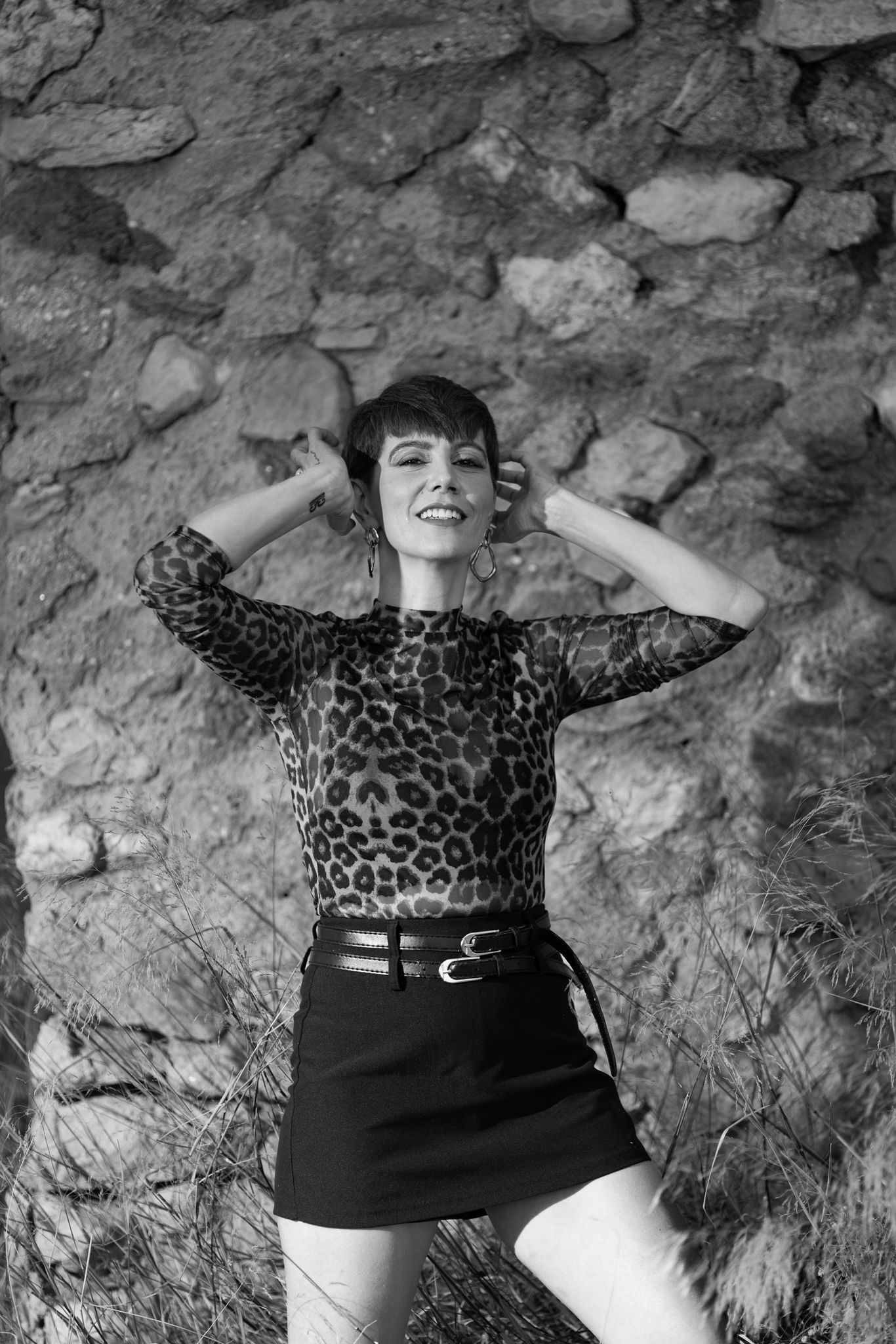 Retrato en blanco y negro de Patri Enar